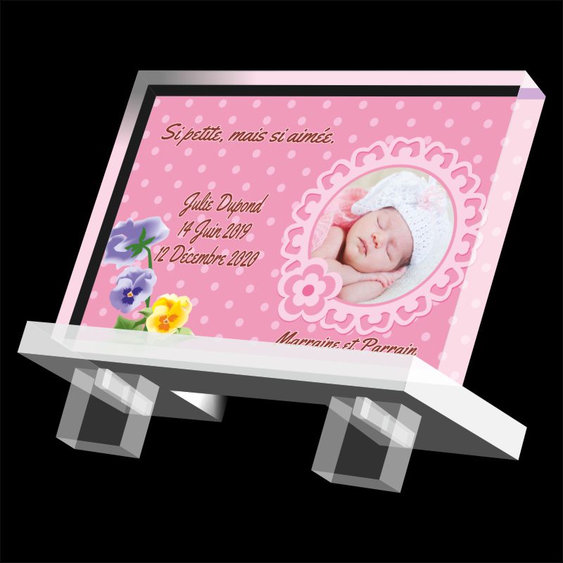 Plaque funéraire plexiglass